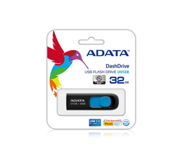 ADATA 32GB DashDrive UV128 czarno-niebieski (USB 3.1) - 255419 - zdjęcie 4